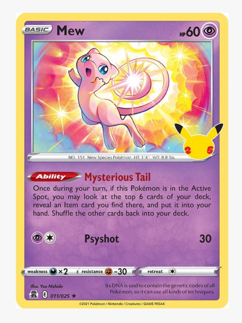 Mew Celebrations Pokemon Trading Card